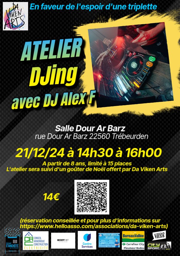 21/12/24 Atelier enfant Djing, l’art du mix à la salle Dour Ar Braz Trébeurden